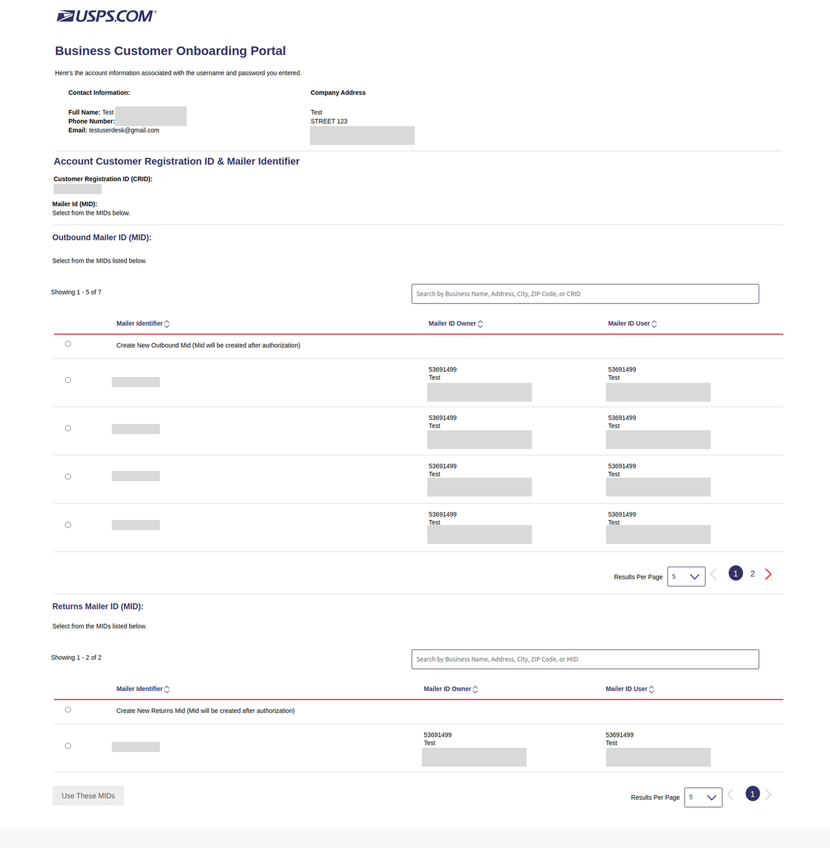 Add USPS IDs