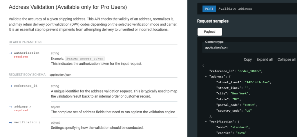 ReachShip Address Validation API