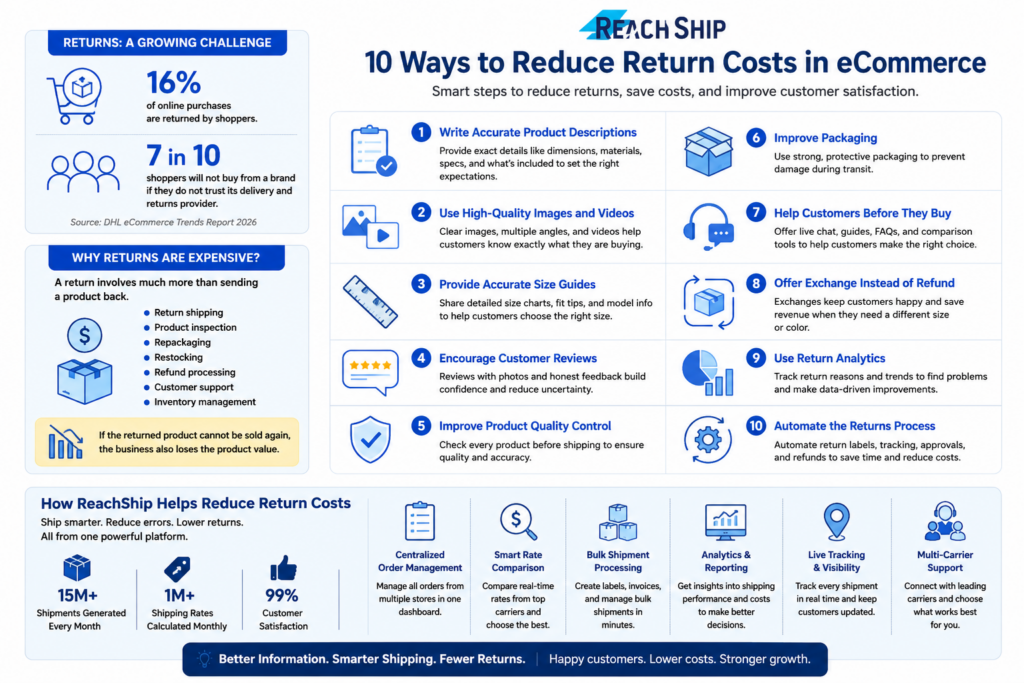 Return Costs in eCommerce infographics