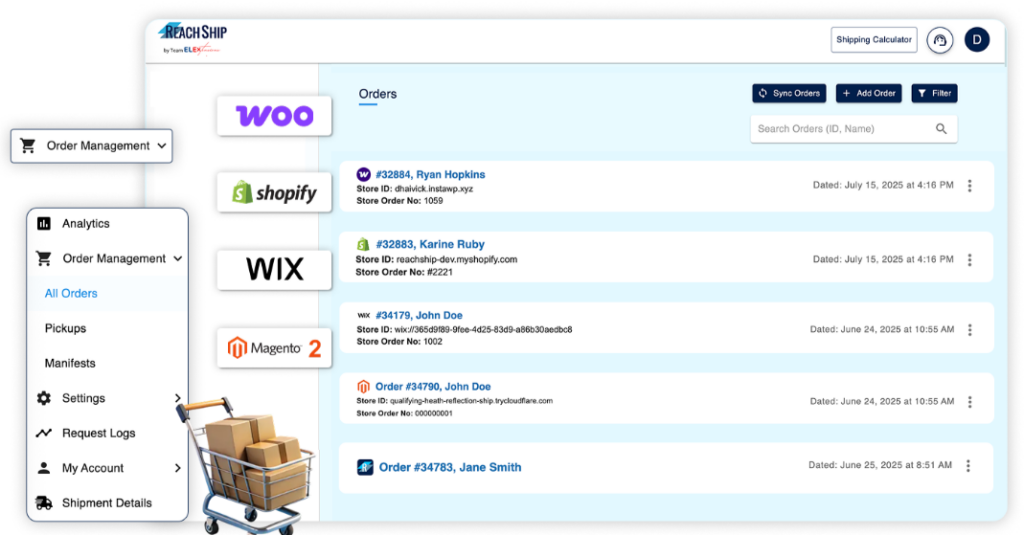 Compare Rates From Multiple Shipping Carriers