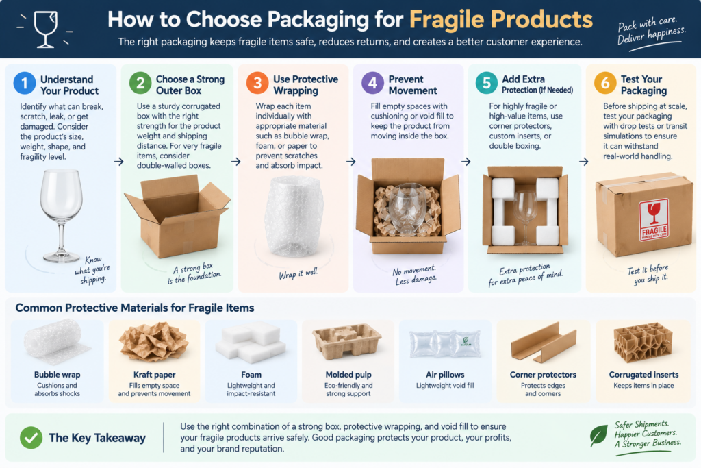 Packaging for E-commerce for fragile products