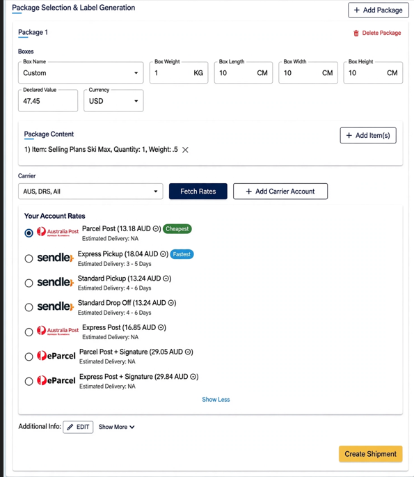 Track Your Shipping Costs and Performance