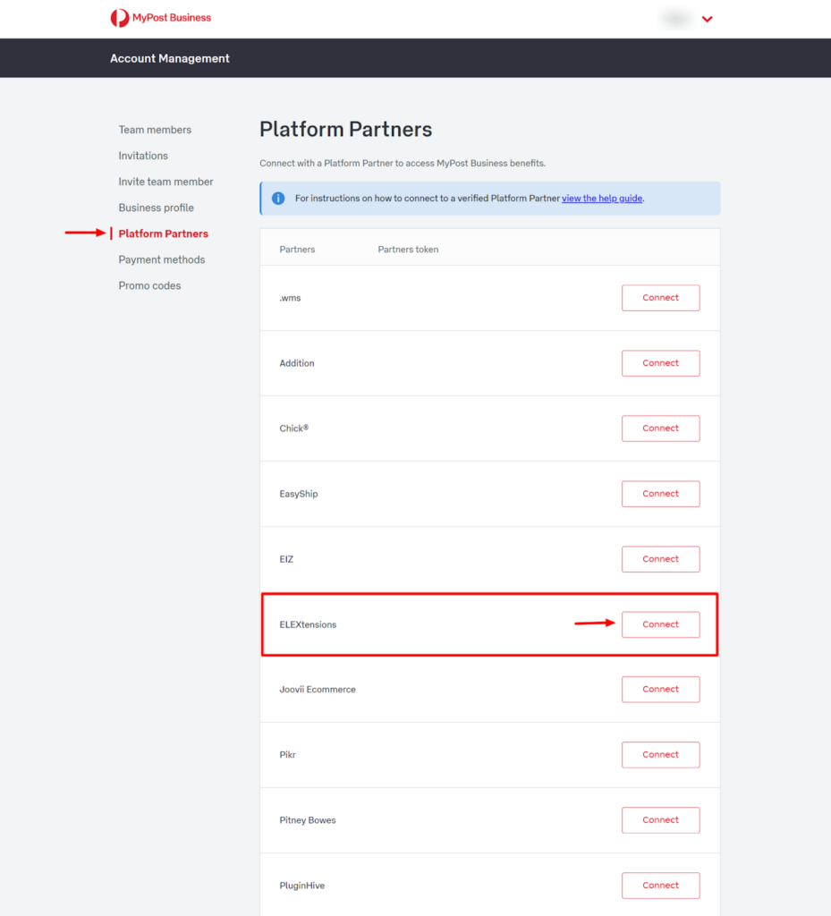 Platform Partners | Australia Post MyPost Business Account Credentials