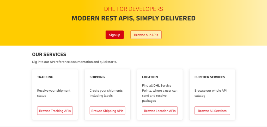 DHL | Best Shipping APIs