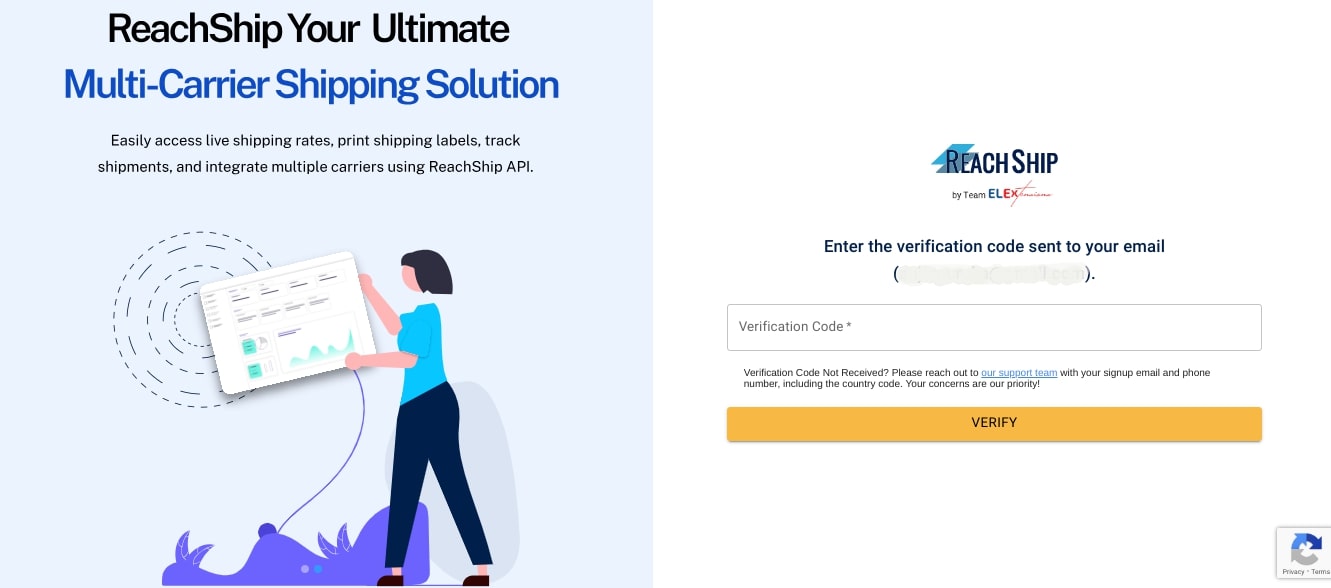 Email Verification for ReachShip Signup