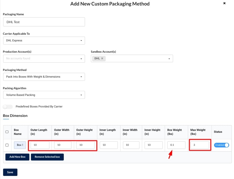 Volume Based Packing | ReachShip Plugin