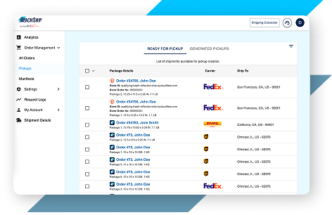 Schedule Carrier Pickups for Magento 2 Orders