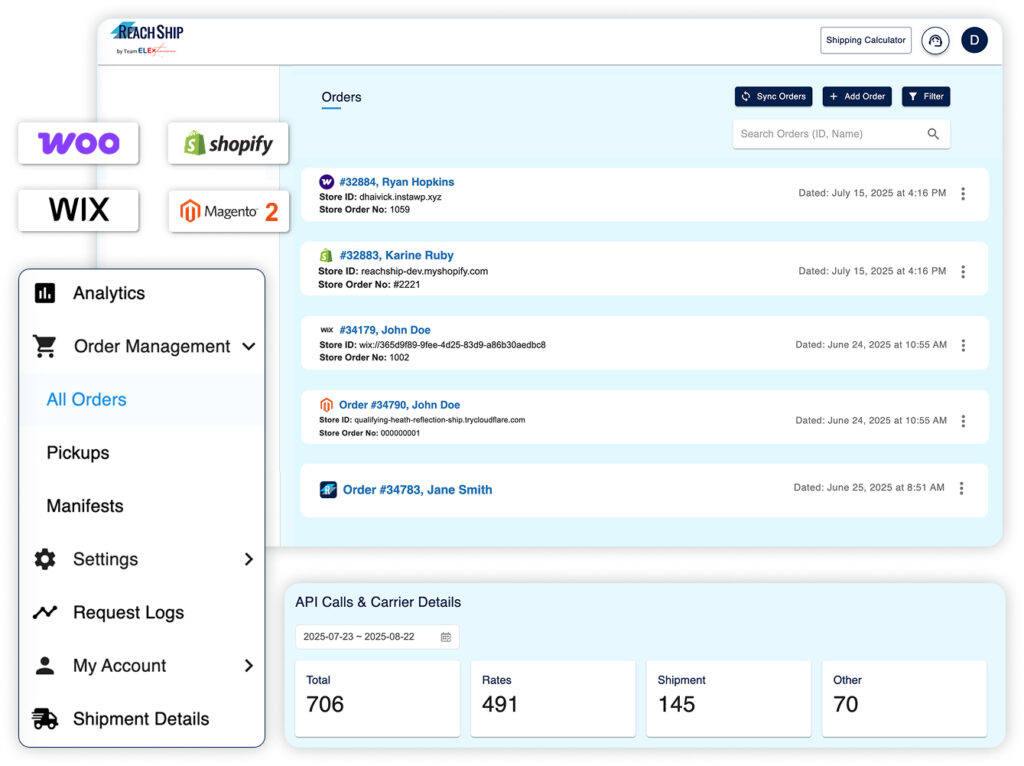 ReachShip Multi-Carrier Shipping Platform