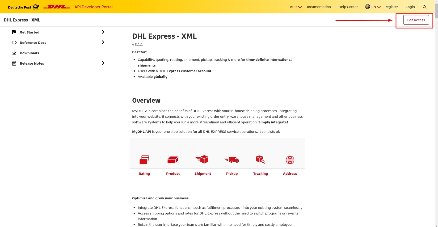 Get Access_DHL Express