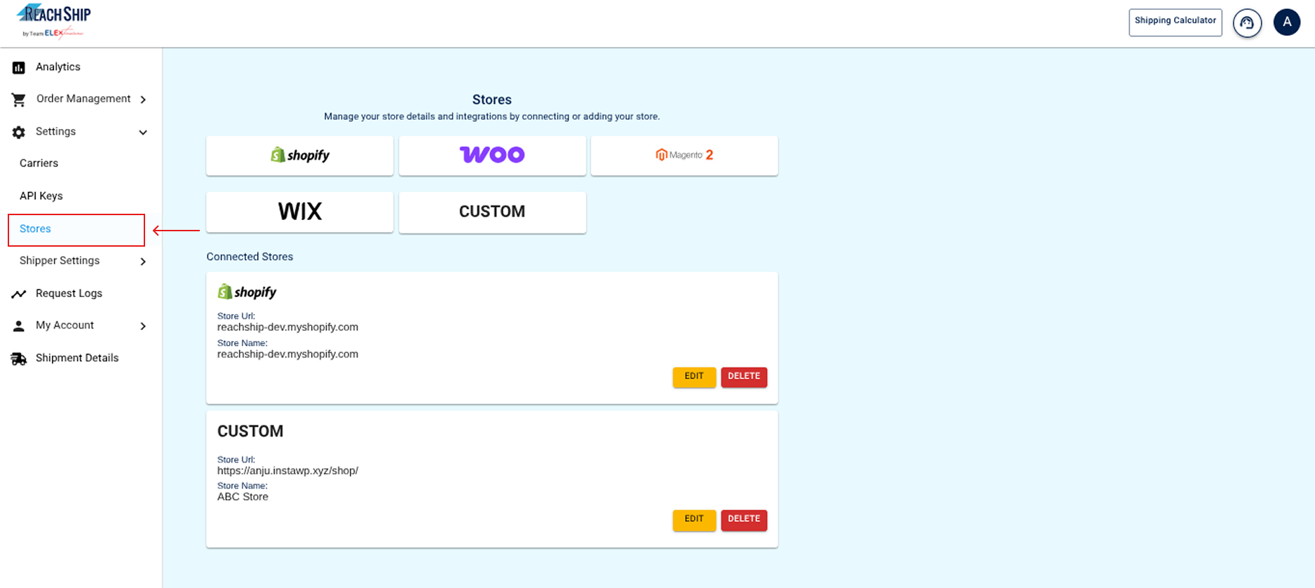 Navigate for Store Addition