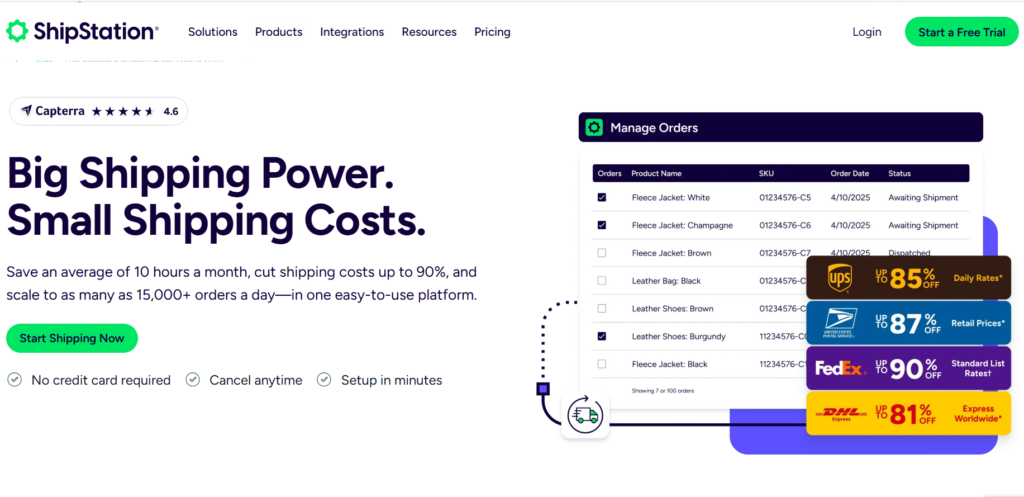 ShipStation order and shipping dashboard