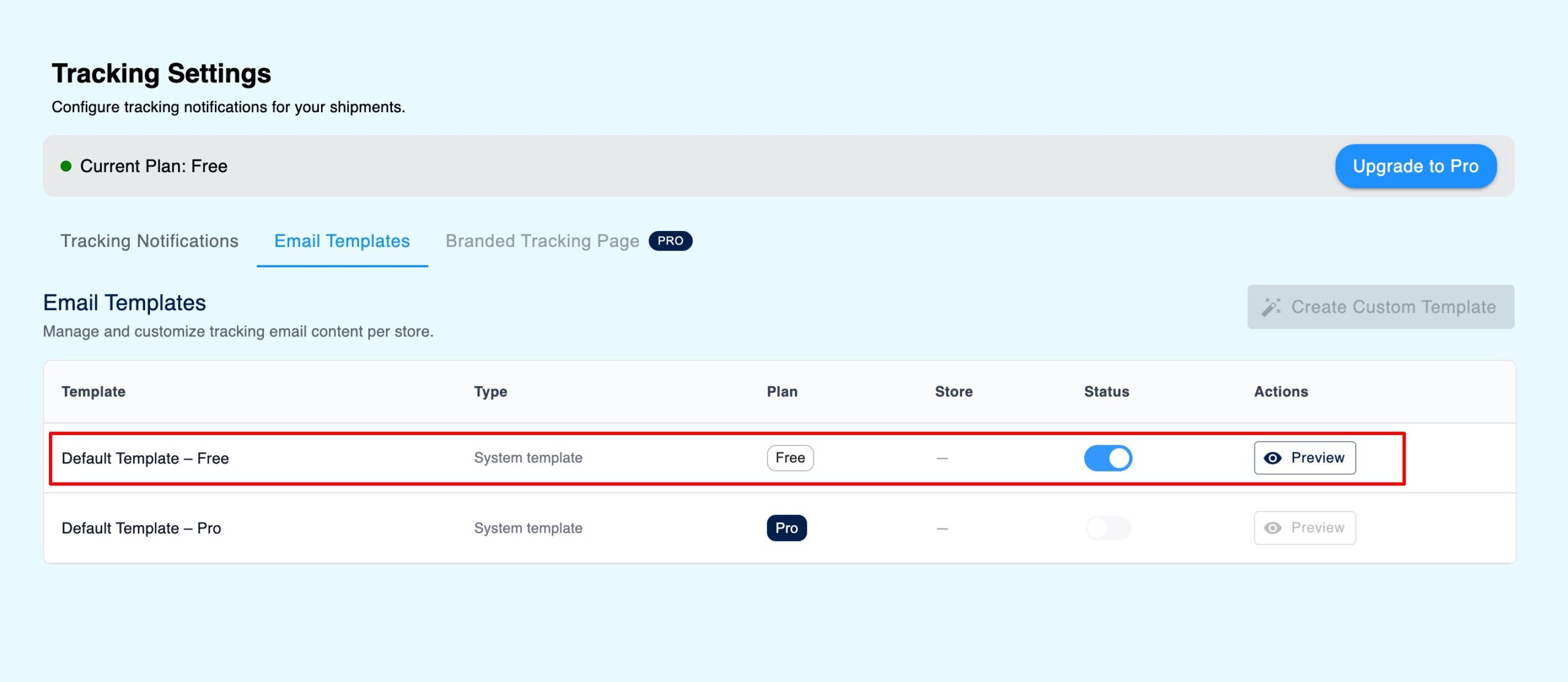 Email Template for Free Plan Users