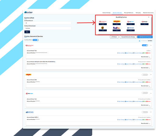 Multi-Carrier & Multi-Account Setup