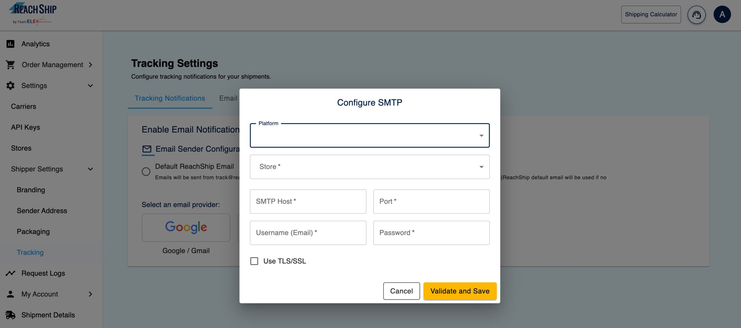 Other SMTP Option using ReachShip