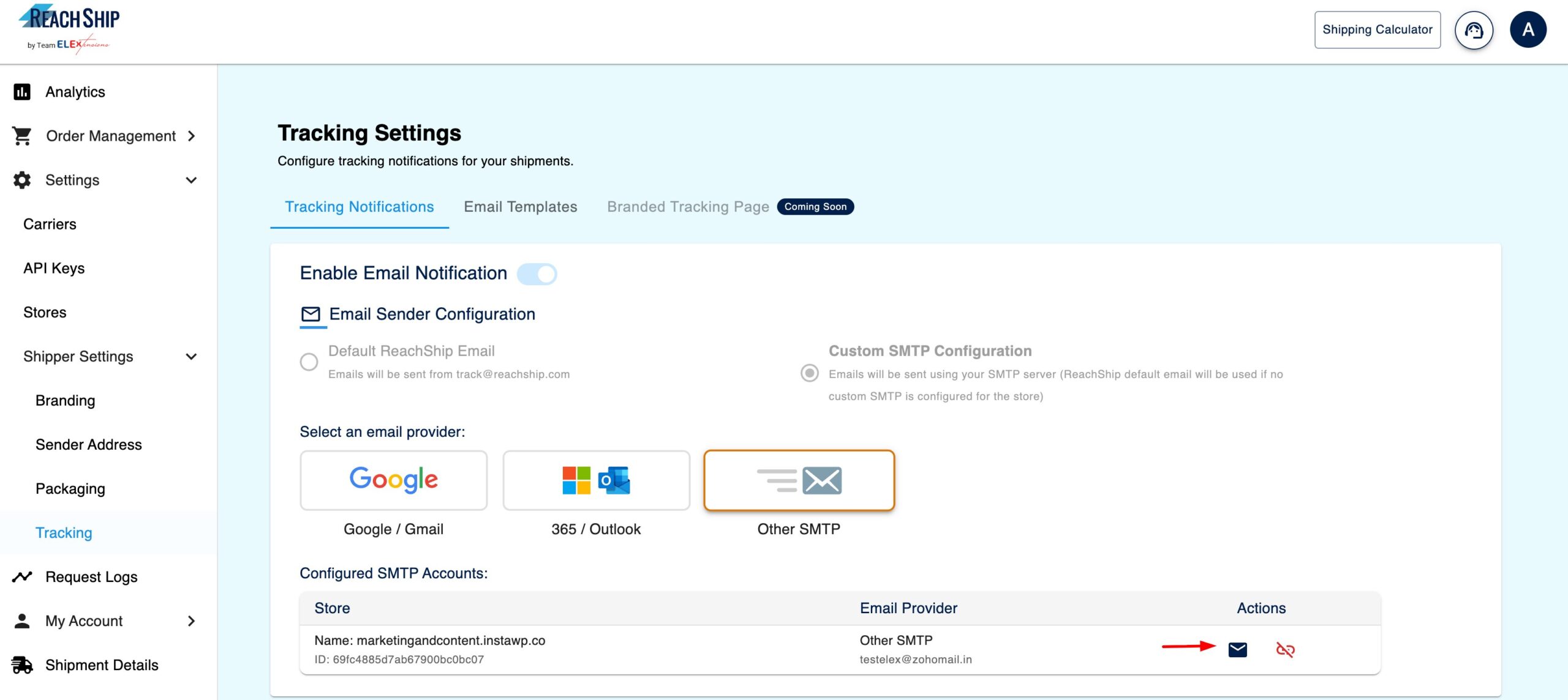 Other SMTP connected