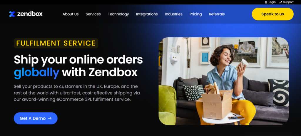 Zendbox dashboard page