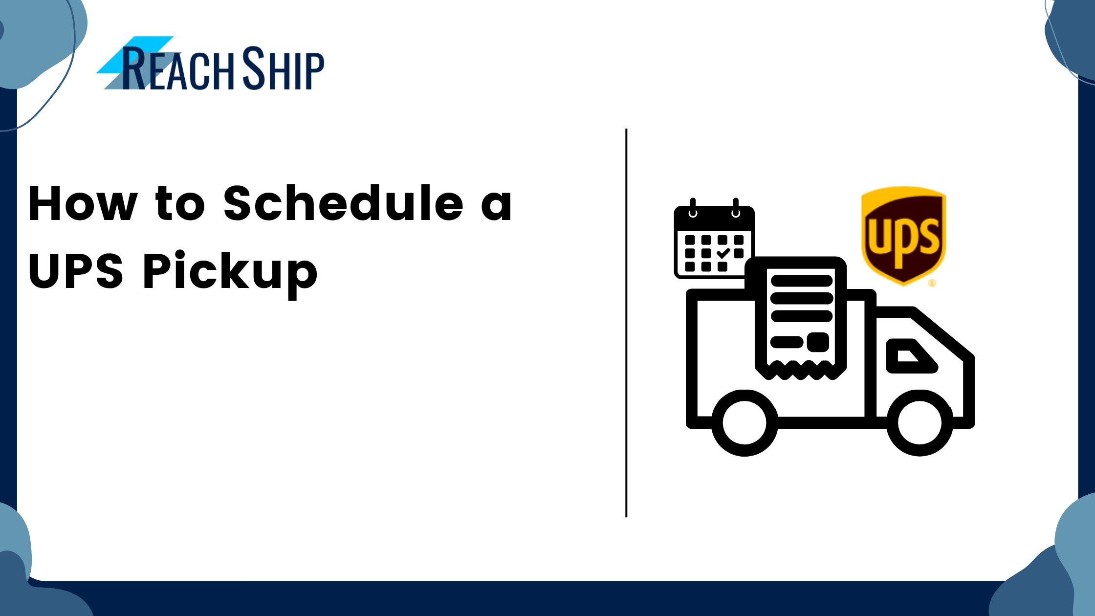 Schedule a UPS Pickup