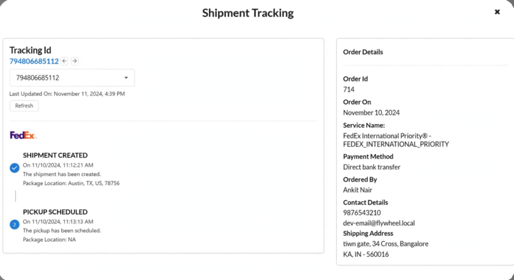 Track the Shipment